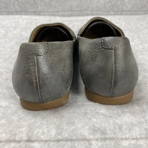 Dansko Gray Leather Flats - Picture 4 of 9